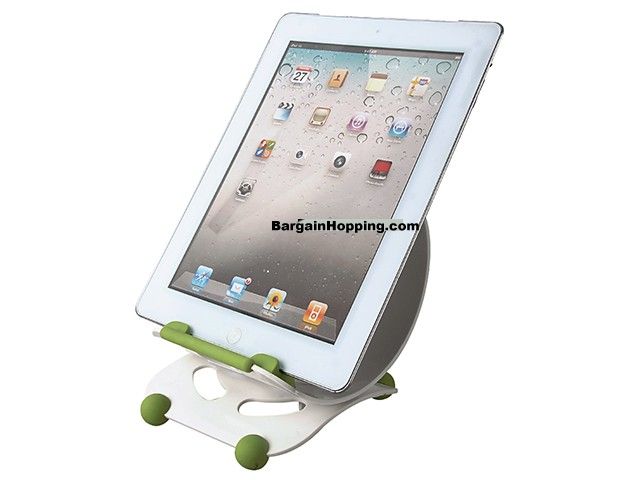 Angle Adjustable Desktop Stand for iPad 1 & 2 - White